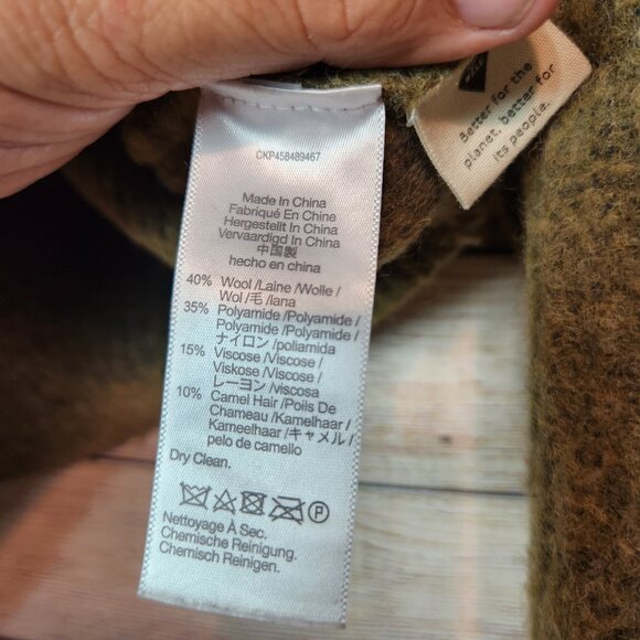 Madewell Sweater Women's M Hunter Green Wool Camel Hair Blend Crewneck Pullover - Picture 7 of 13